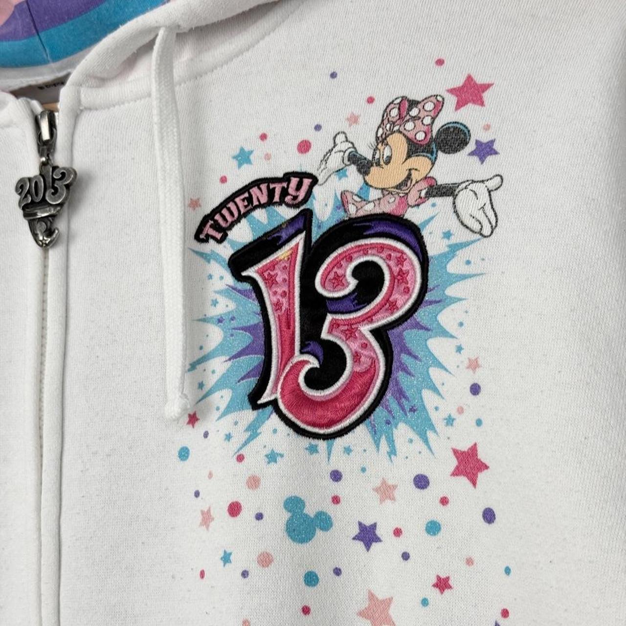 Disneyland 2013 Sorcerer Mickey White Zip Up Hoodie (Women's XL)