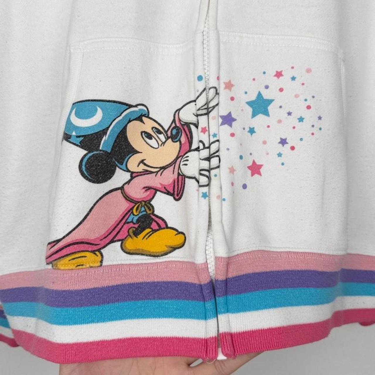 Disneyland 2013 Sorcerer Mickey White Zip Up Hoodie (Women's XL)