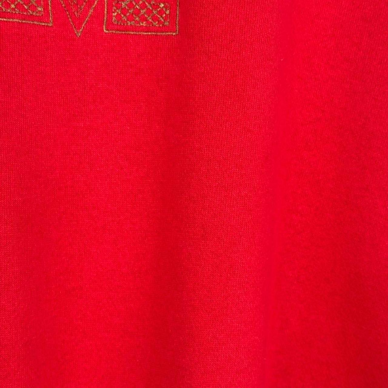 Vintage 90s Mickey Mouse Outline Embroidered Red Sweatshirt (XL)