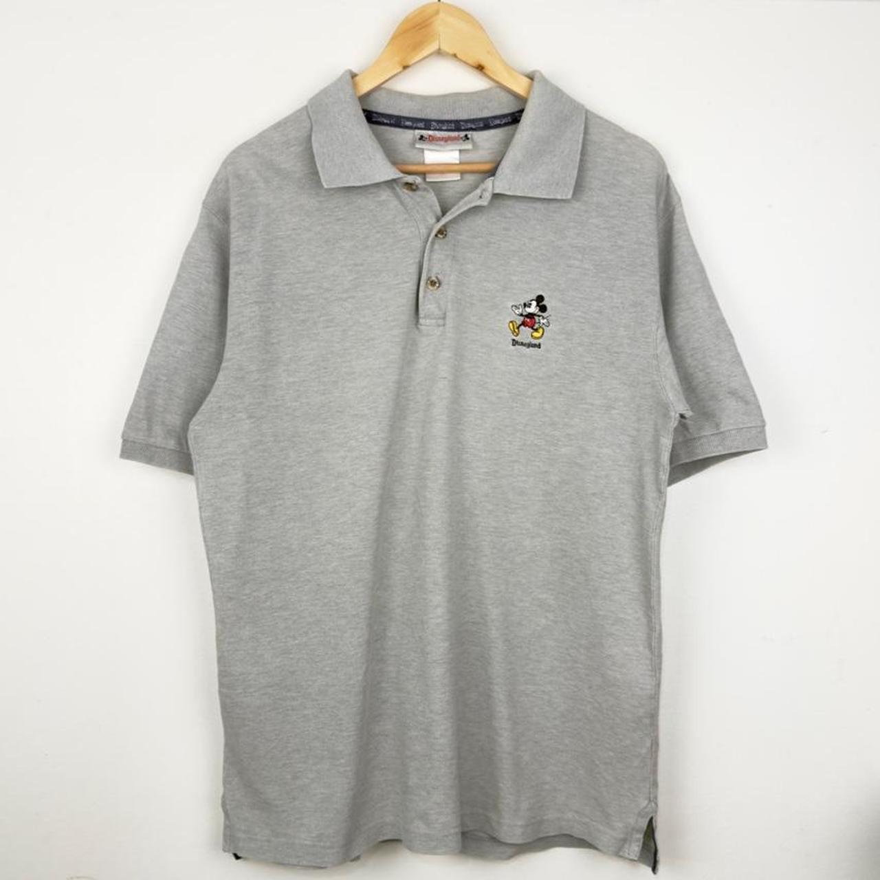 Vintage 00s Disneyland Mickey Grey Polo Shirt (S)