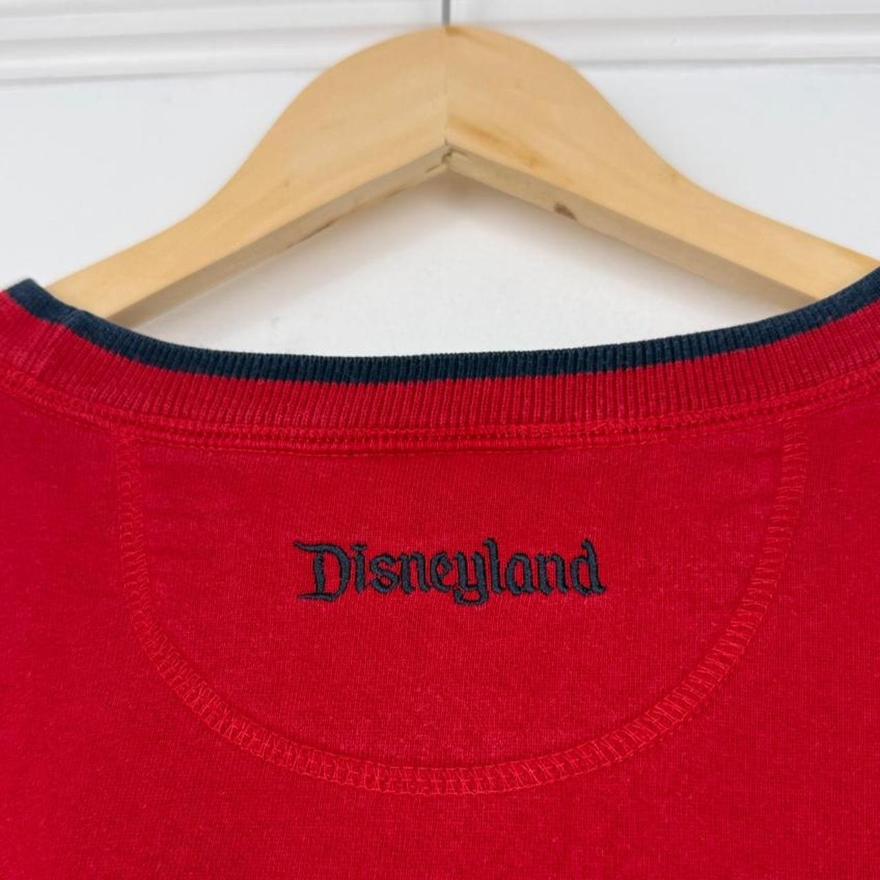 Vintage 00s Disneyland Mickey Spell Out Embroidered Red Sweatshirt (XL)