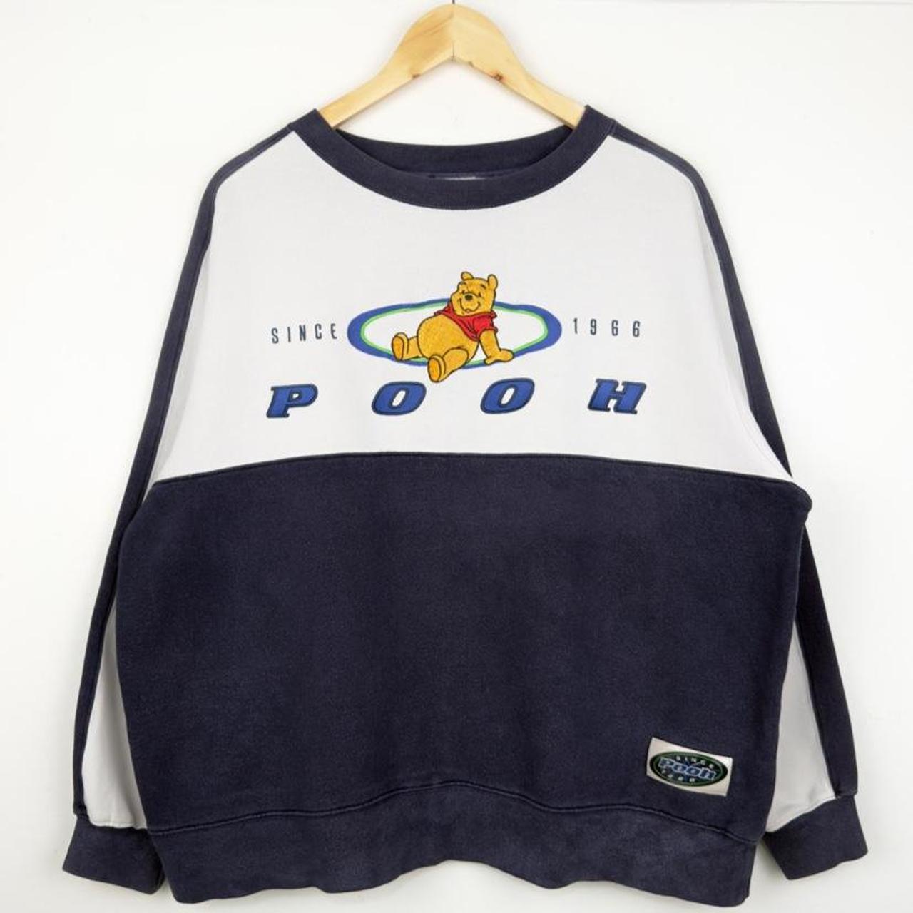 Vintage 00s Winnie the Pooh Spell Out Color Block Disney Sweatshirt (L)