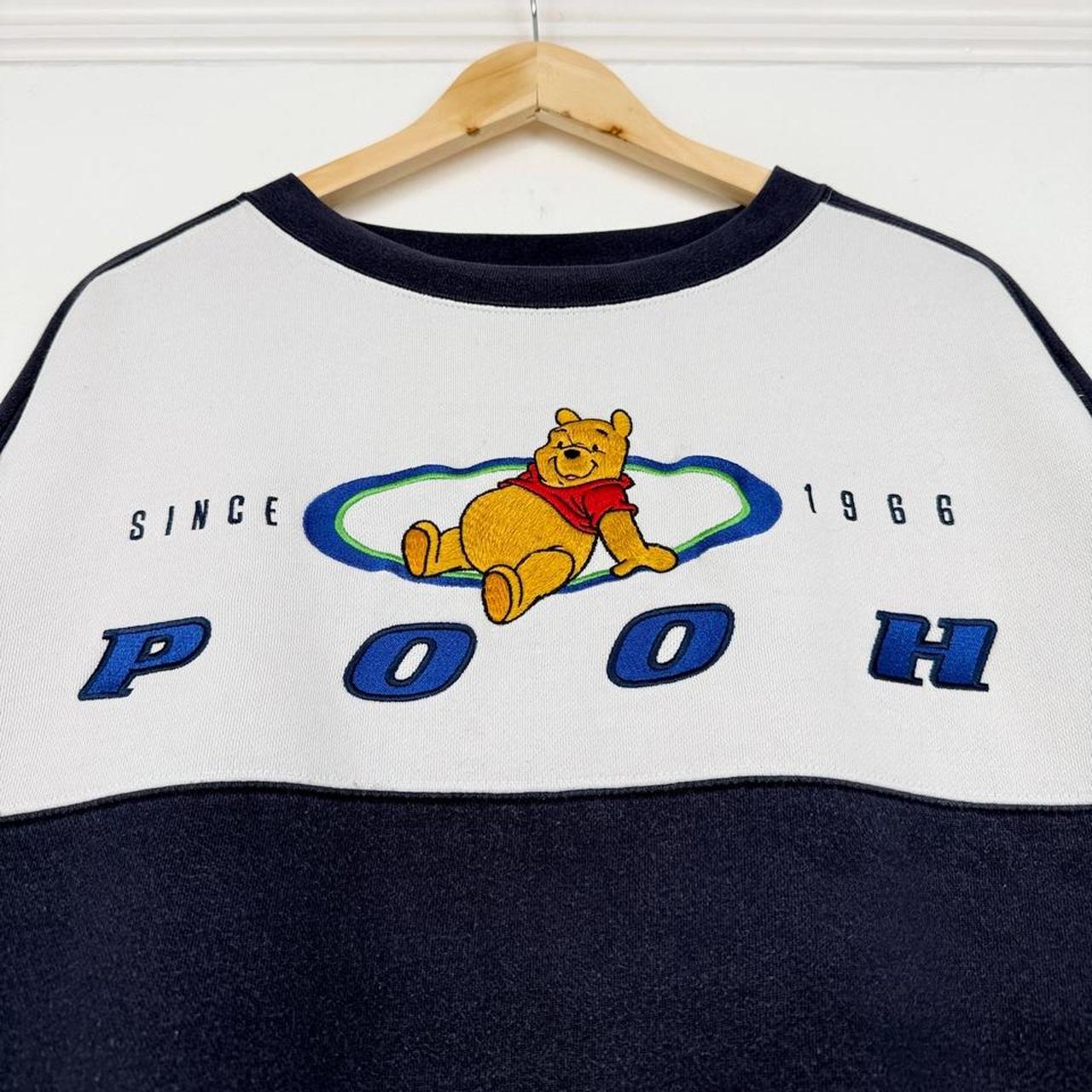 Vintage 00s Winnie the Pooh Spell Out Color Block Disney Sweatshirt (L)