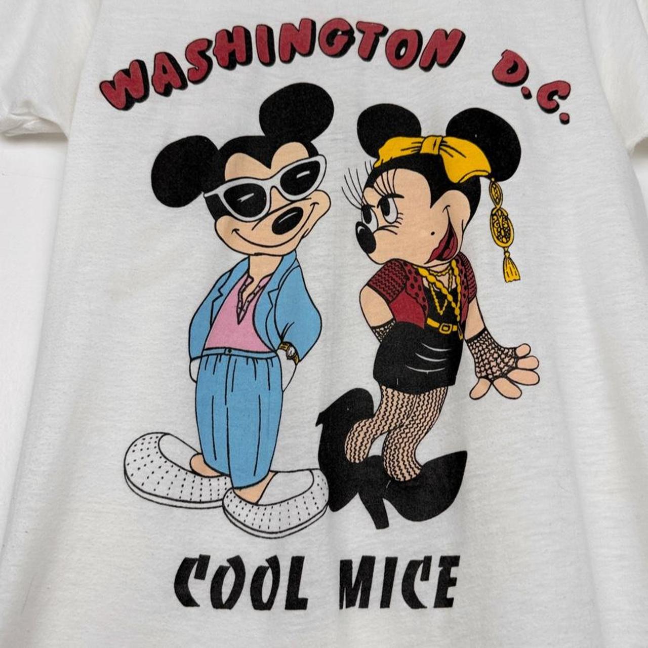 Vintage 80s Mickey & Minnie Mouse Washington D.C. White T Shirt (XS)