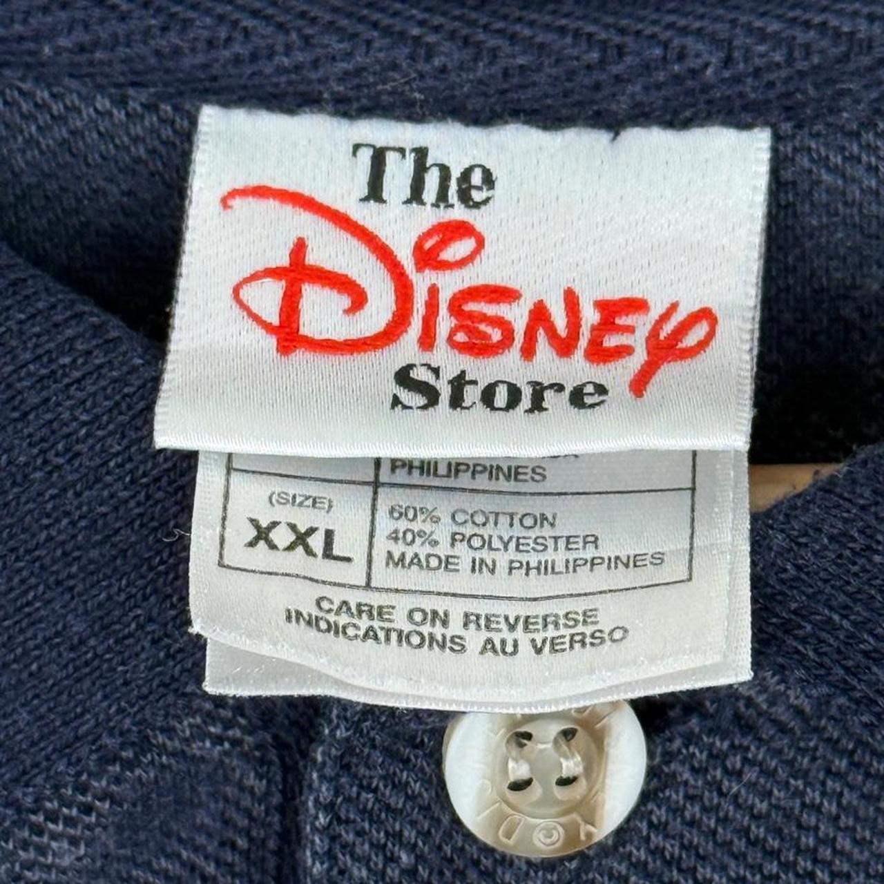 Vintage 00s Mickey Mouse Pattern Navy Polo Shirt (XXL)