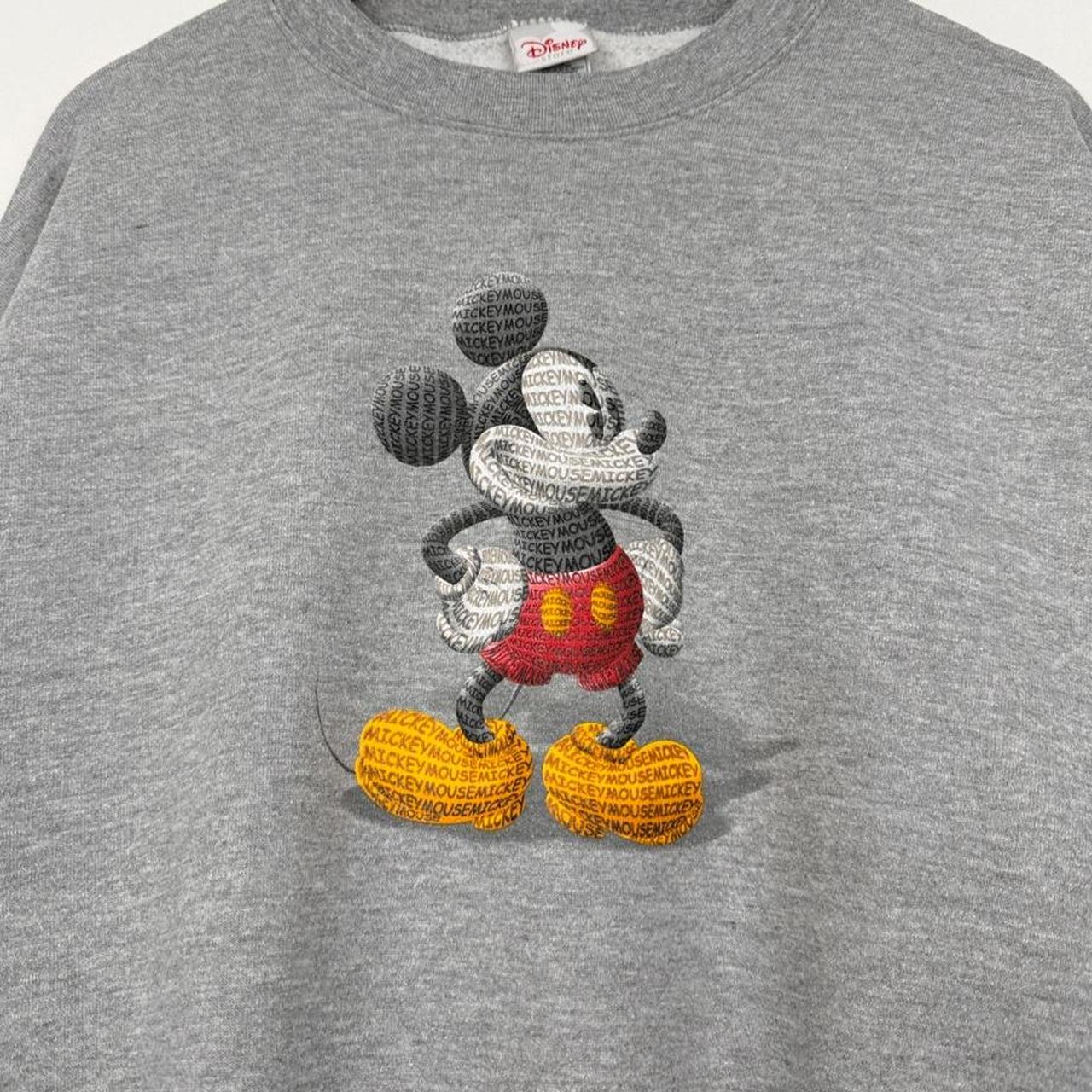 Vintage 00s Mickey Mouse Disney Store Grey Sweatshirt (XXL)