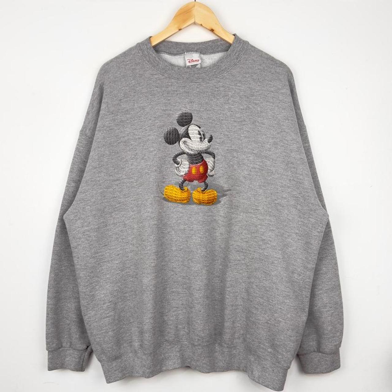 Vintage 00s Mickey Mouse Disney Store Grey Sweatshirt (XXL)