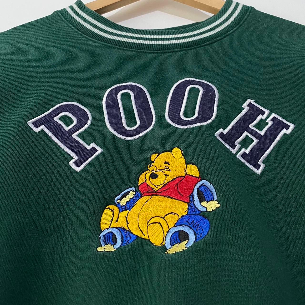 Vintage Pooh Spell Out Embroidered Sweatshirt (S)