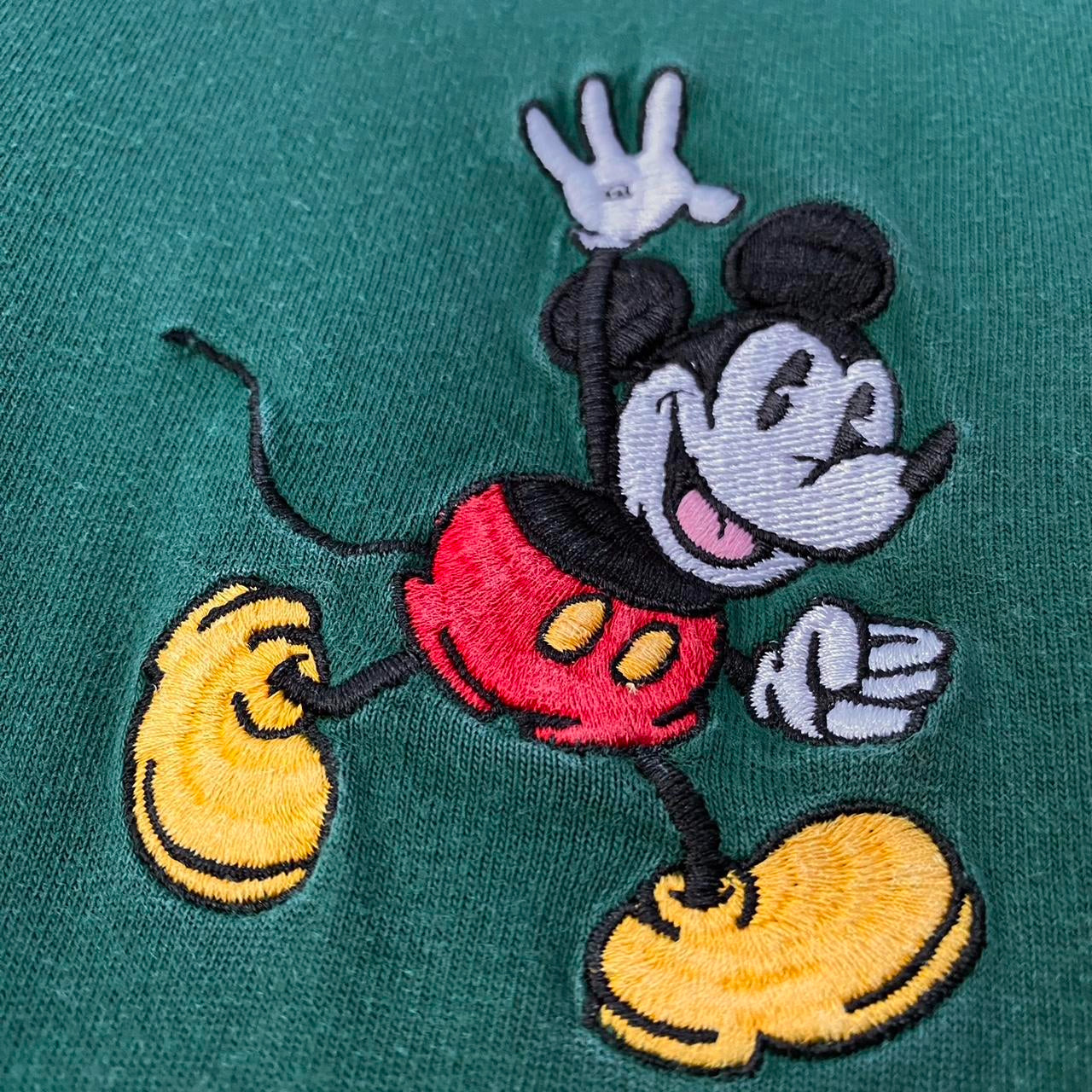 Vintage Mickey Mouse Henley 90s Long Sleeve (XL)