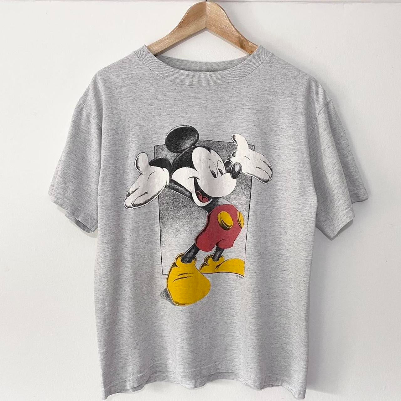 Vintage Mickey Mouse Grey 90s T Shirt (M)