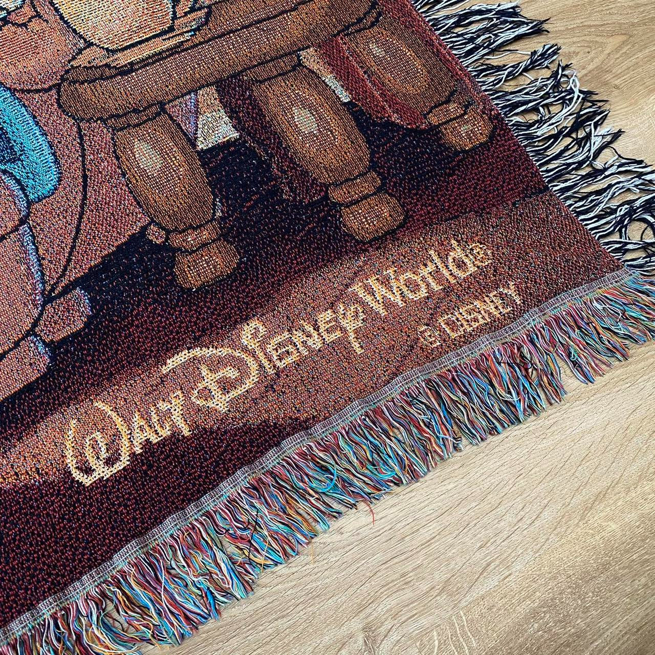 Vintage Walt Disney World Cozy Fireplace Tapestry Throw