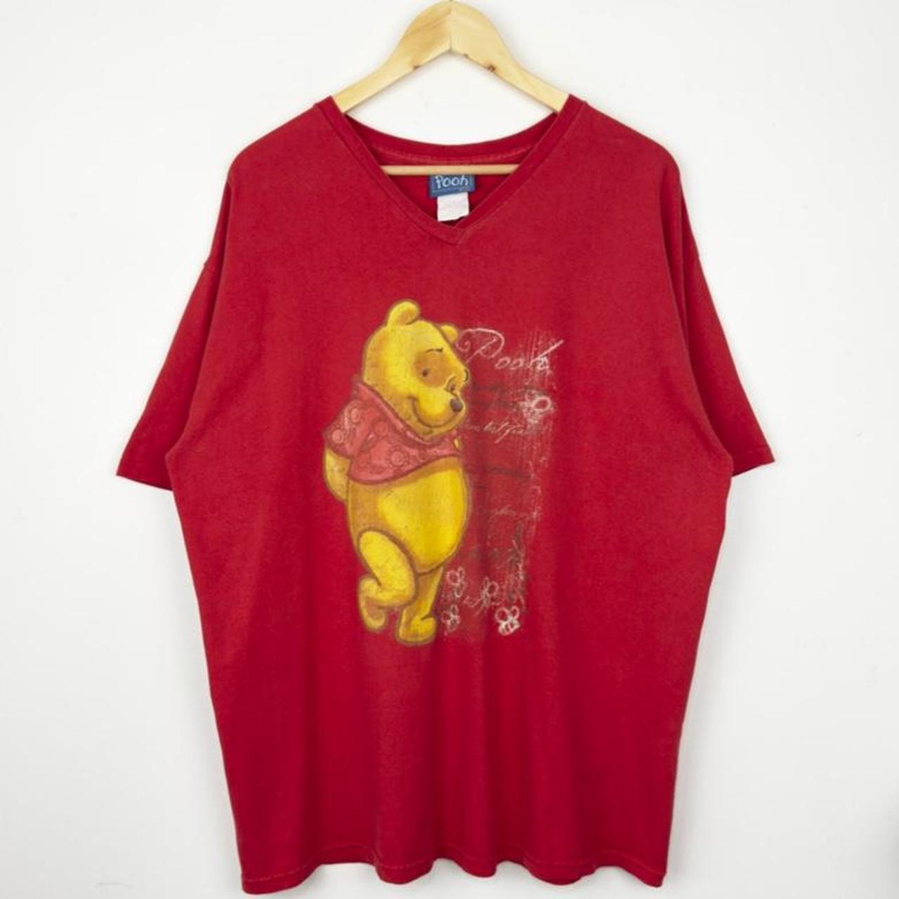 Vintage 90s Winnie The Pooh Red V Neck (XL)