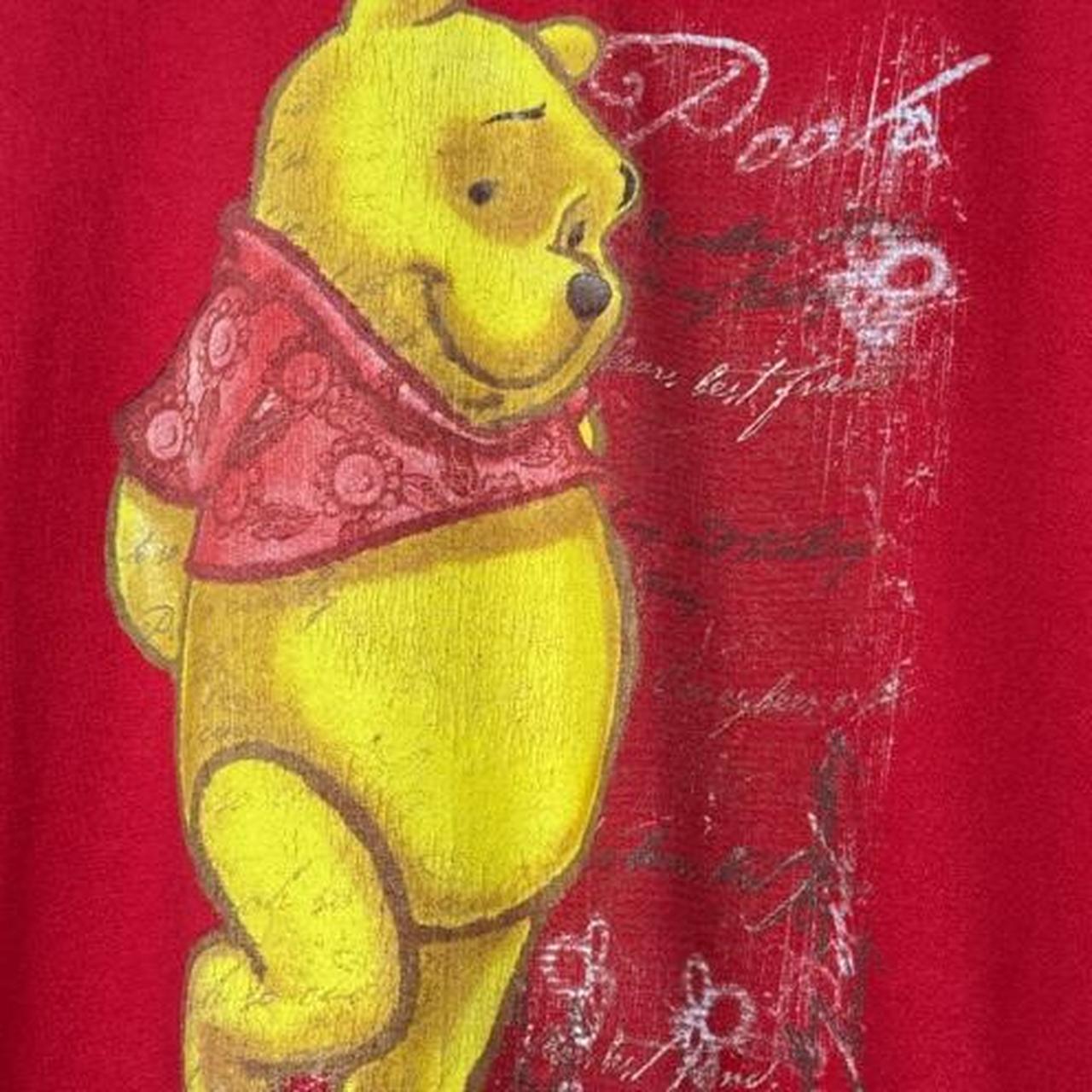 Vintage 90s Winnie The Pooh Red V Neck (XL)
