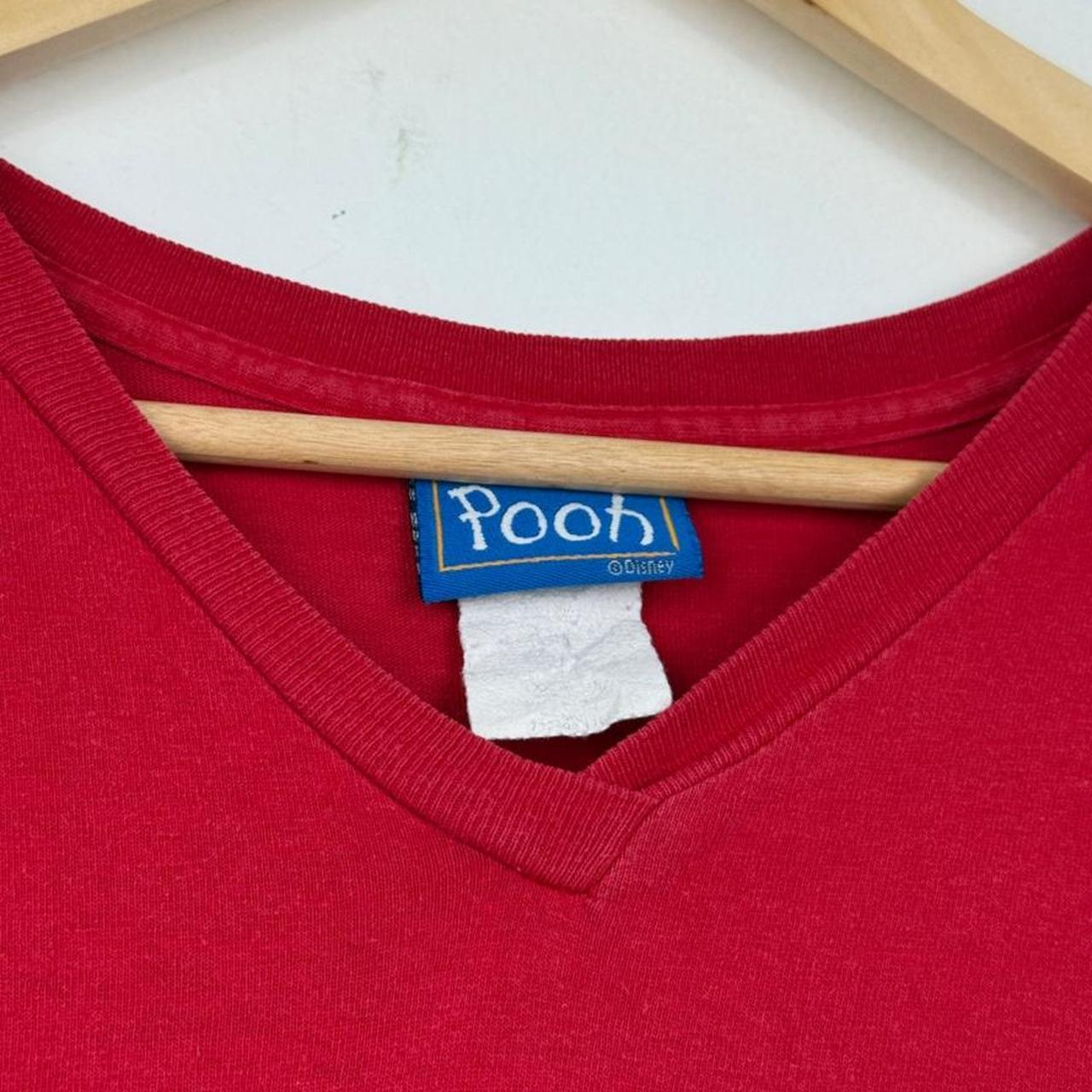 Vintage 90s Winnie The Pooh Red V Neck (XL)