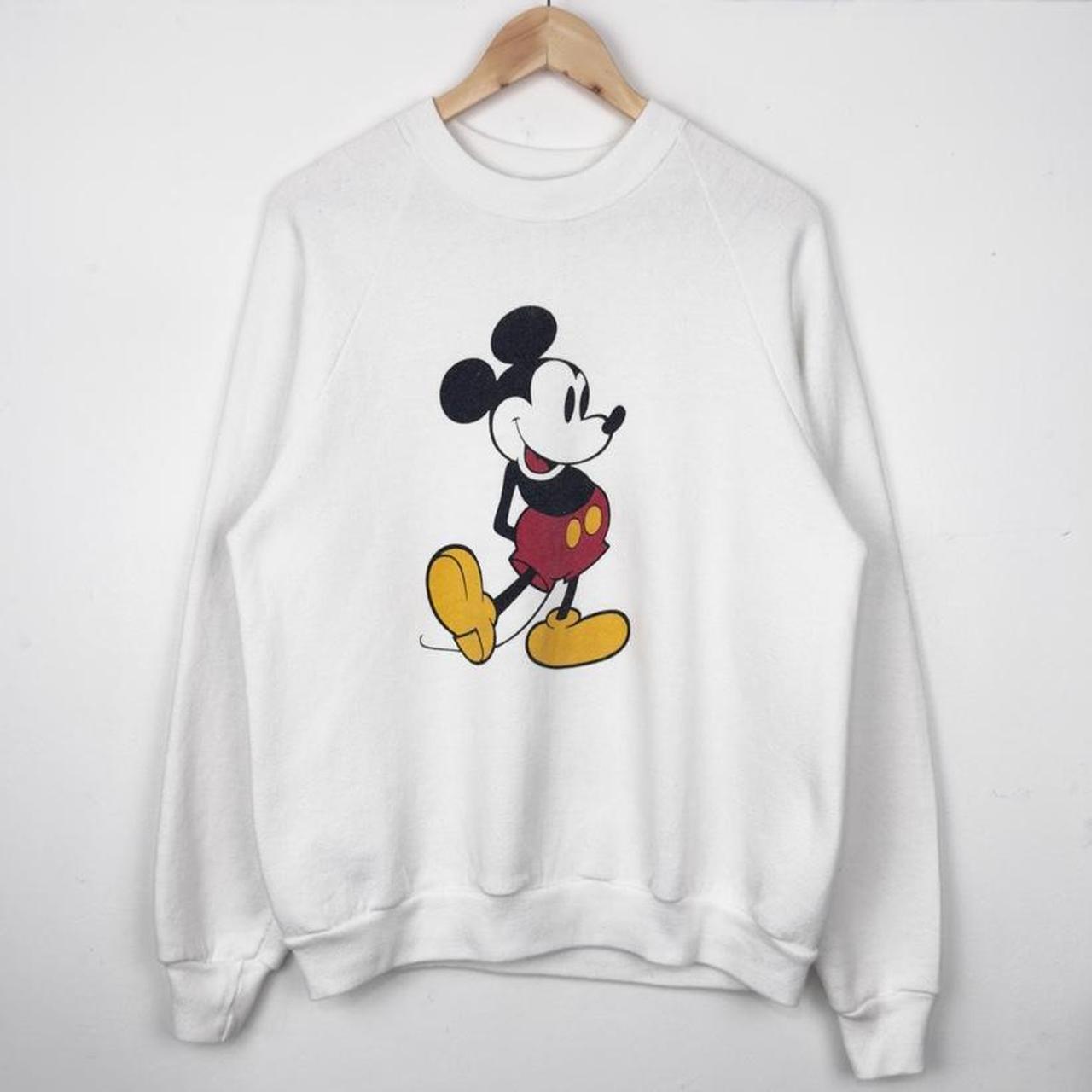 Vintage 80s Mickey Mouse Classic White Sweatshirt (M)