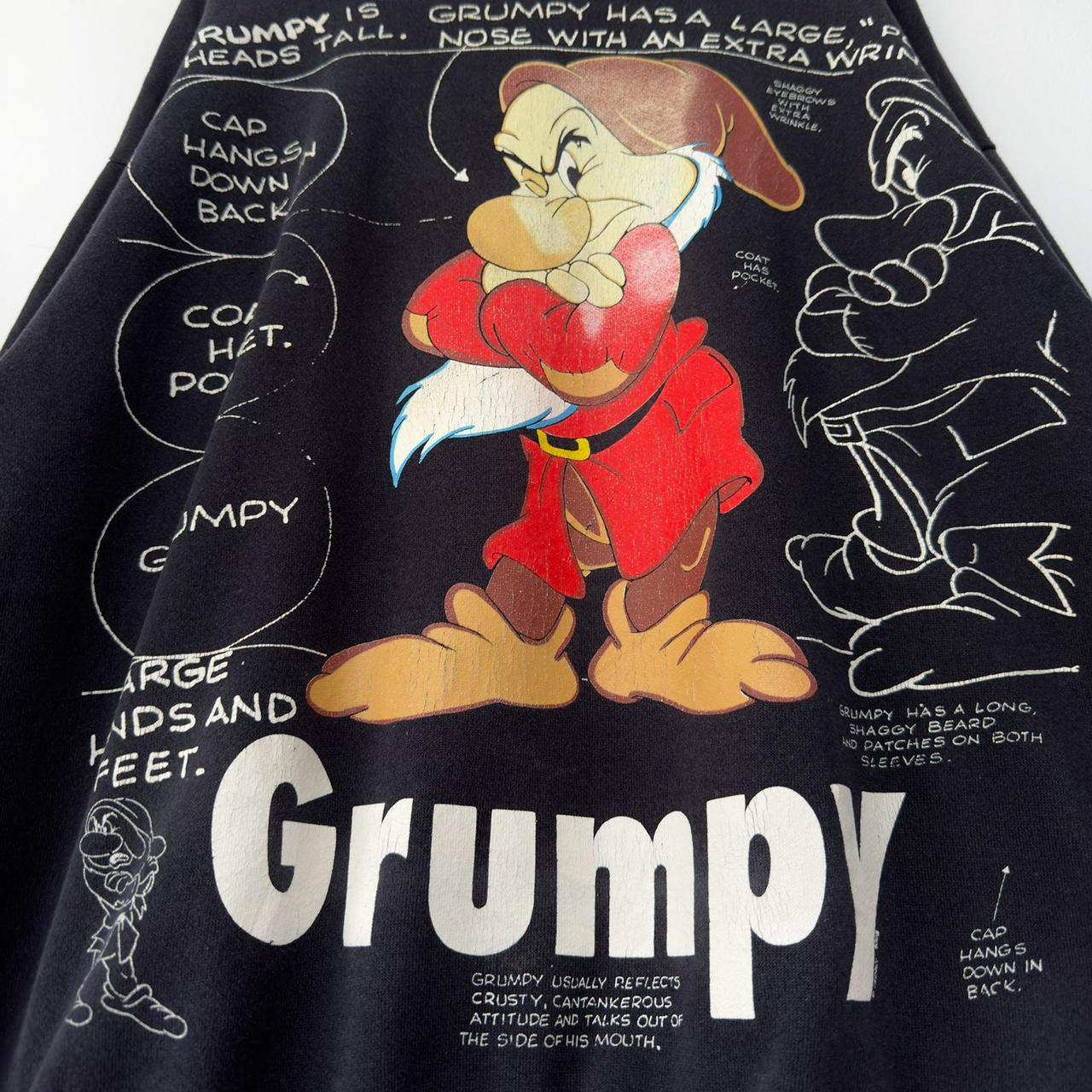 Vintage Grumpy Drawing 90s Sweatshirt (L)