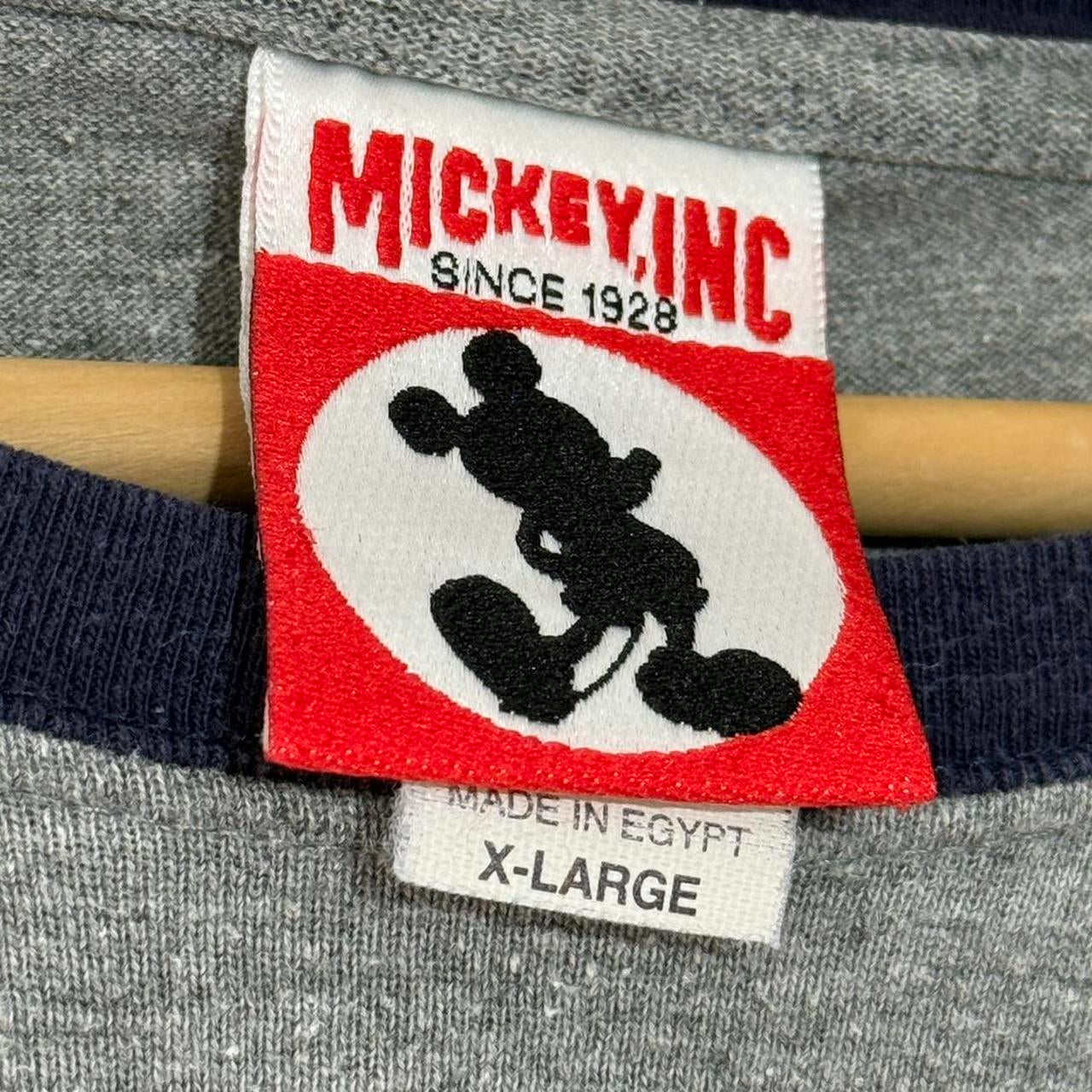 Vintage Mickey Mouse 90s Ringer T Shirt (XL)
