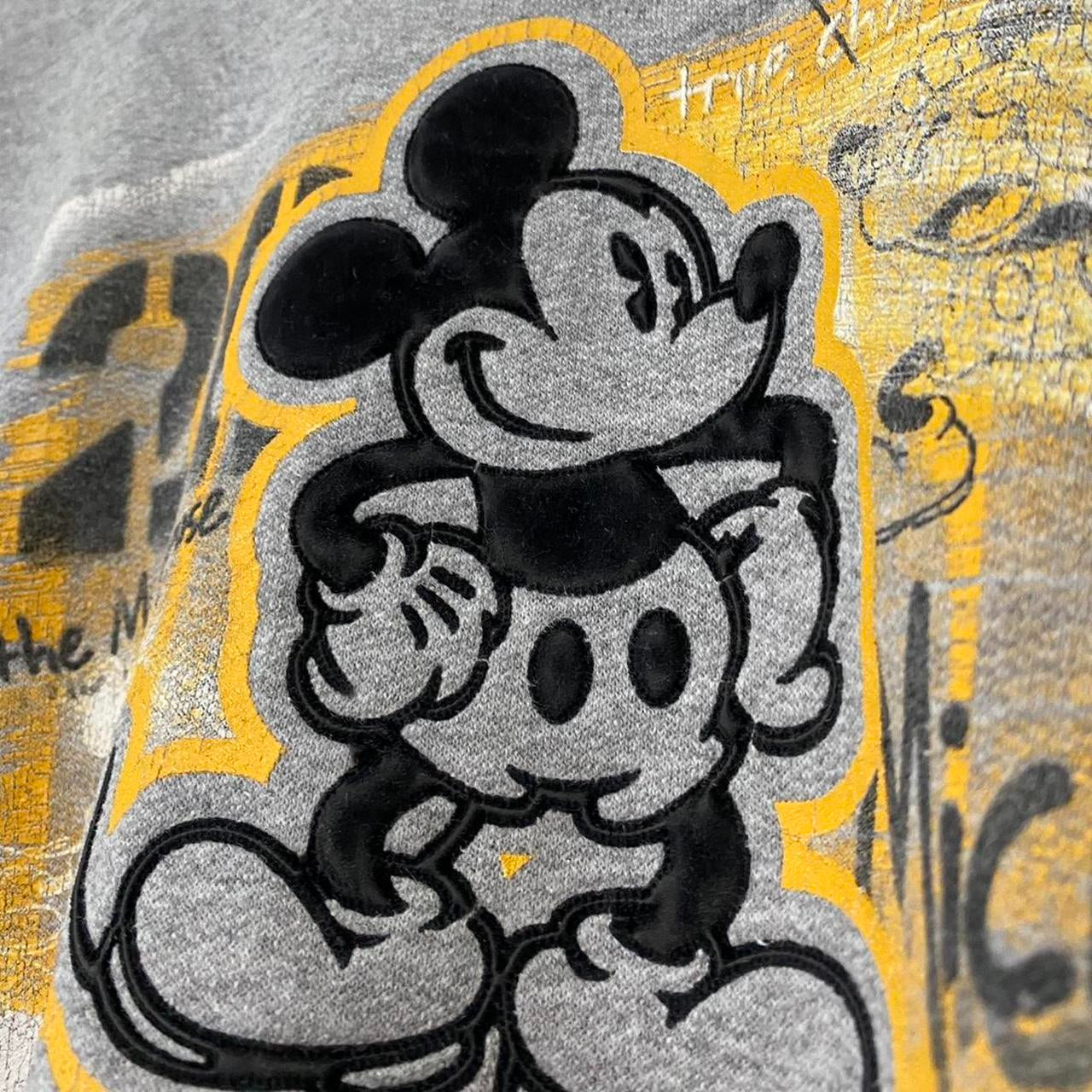 Vintage Mickey Mouse Graffiti Embroidered Sweatshirt (XL)