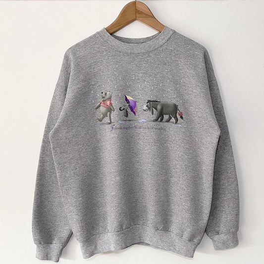 Vintage Pooh & Friends Rainy Day Sweatshirt (M)