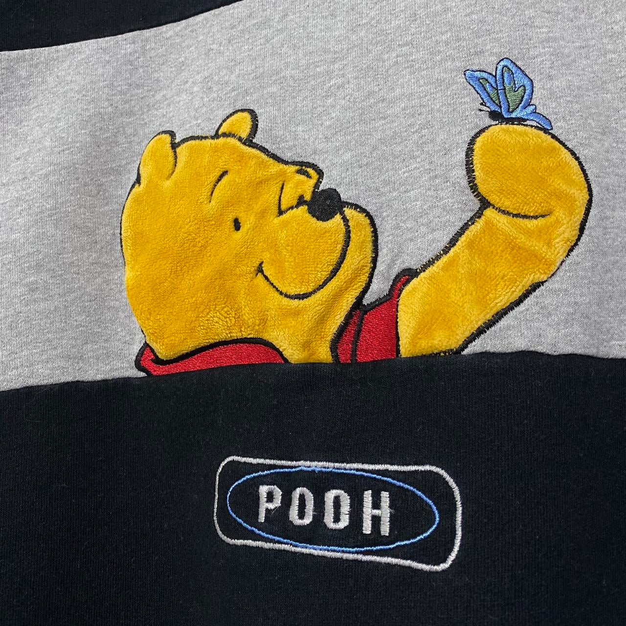 Vintage Winnie The Pooh Striped Sweatshirt (M)