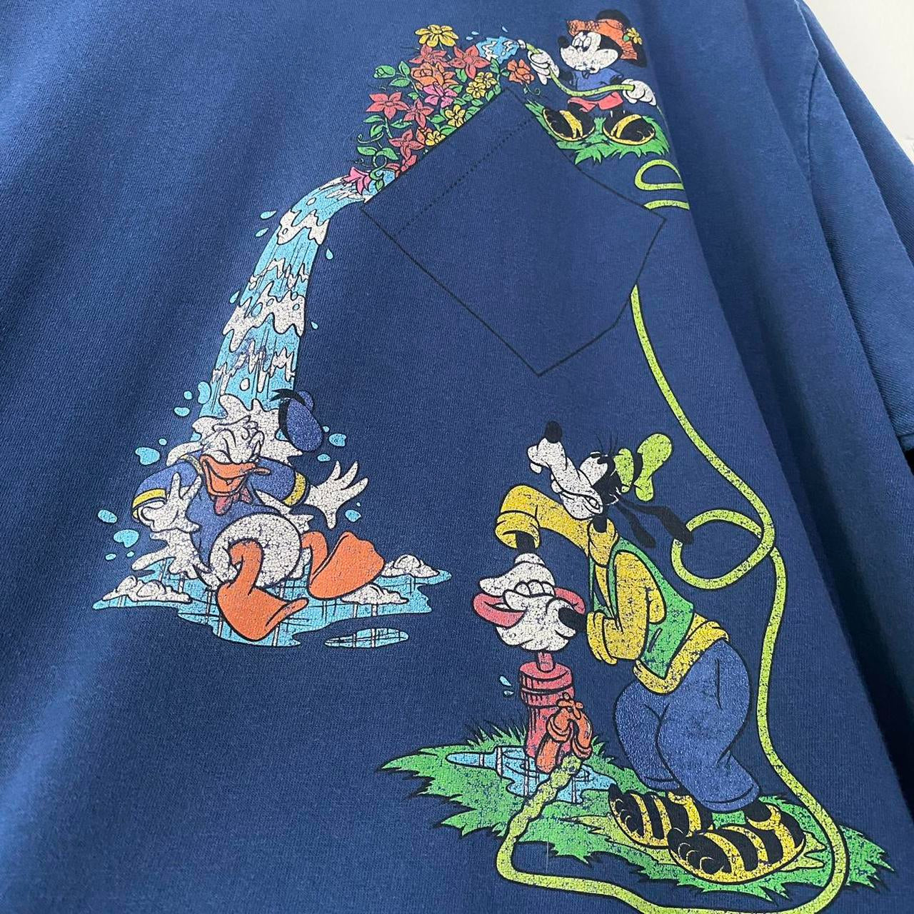 Vintage Disney Watering Flowers 90s T Shirt (XXXL)