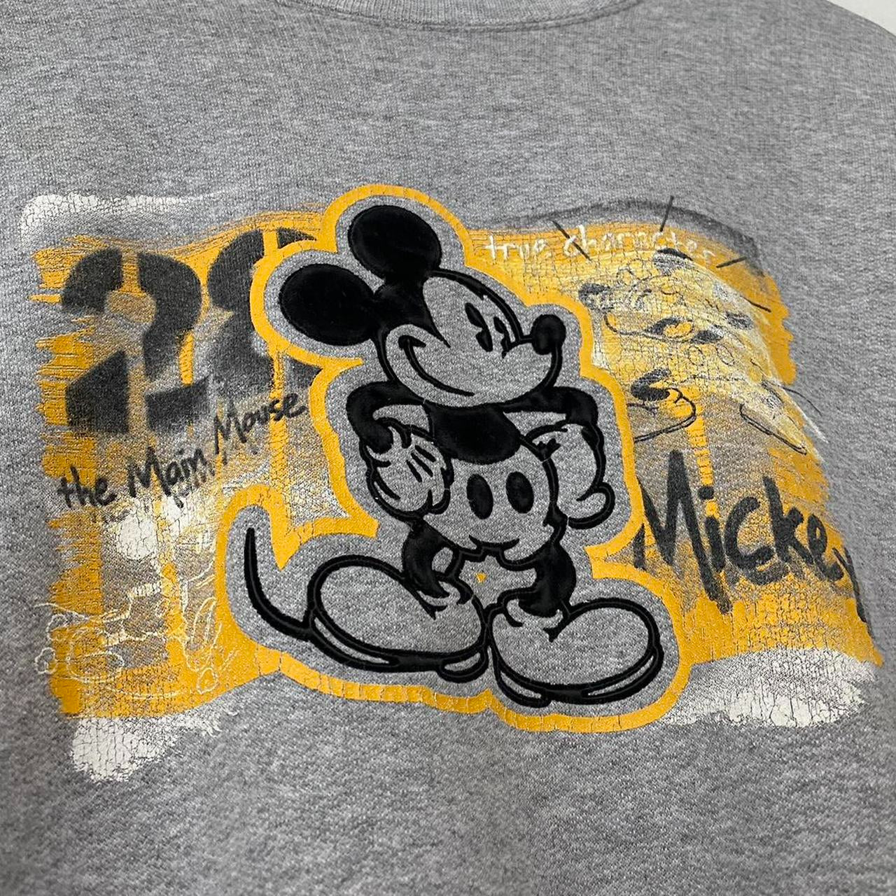 Vintage Mickey Mouse Graffiti Embroidered Sweatshirt (XL)