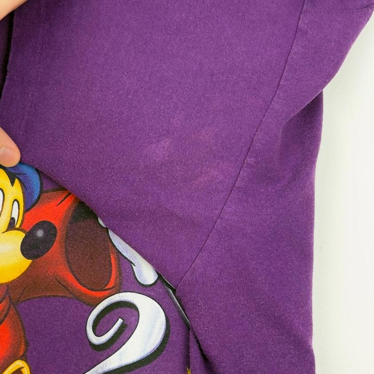 Vintage 90s Disney World 25th Anniversary Mickey Purple T Shirt (L)