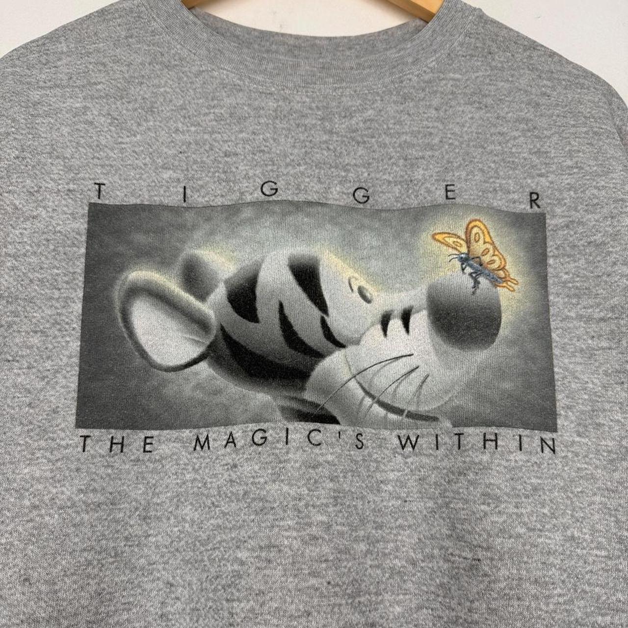Vintage 00s Tigger Magic Within Disney Store 00s Grey Sweatshirt (M)