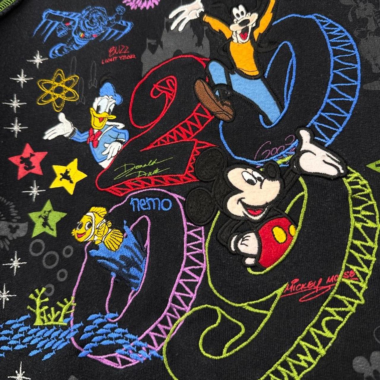 Walt Disney World Embroidered 2009 Black Hoodie (S)