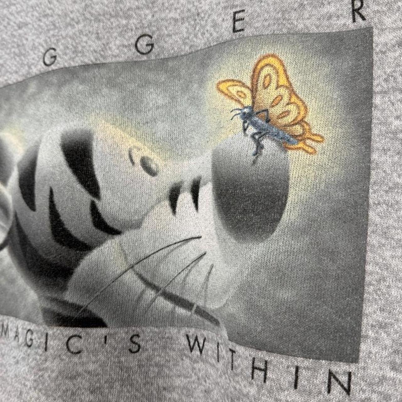 Vintage 00s Tigger Magic Within Disney Store 00s Grey Sweatshirt (M)