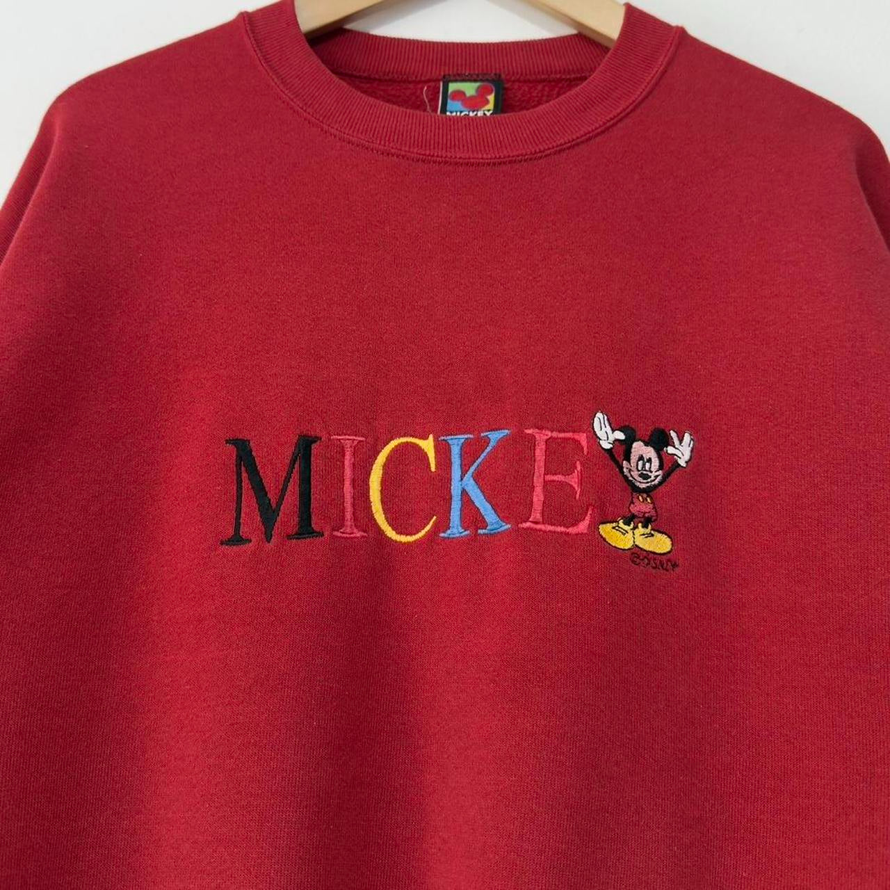 Vintage Mickey Embroidered 90s Sweatshirt (M)