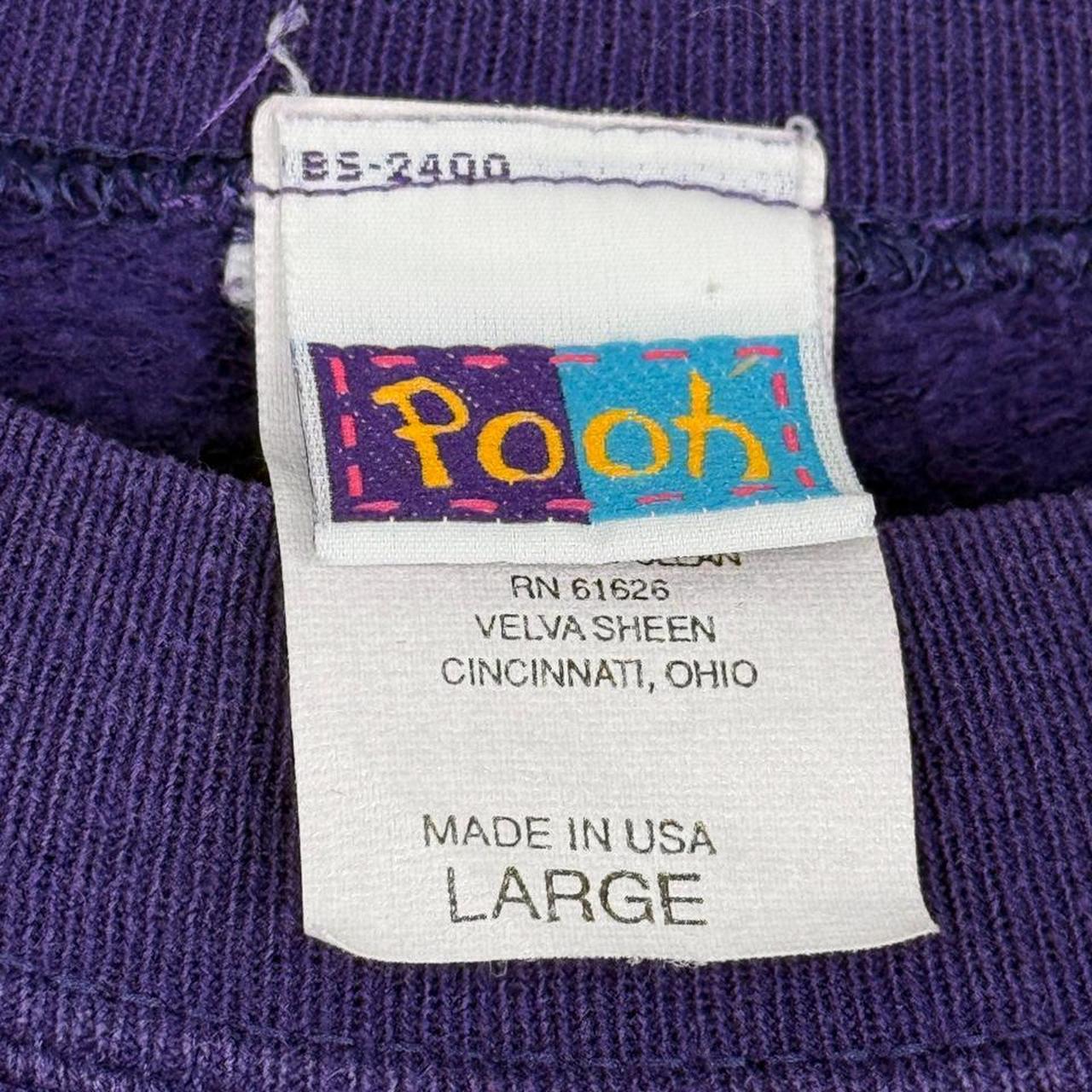 Vintage 90s Winnie the Pooh Embroidered Purple Sweatshirt (M)