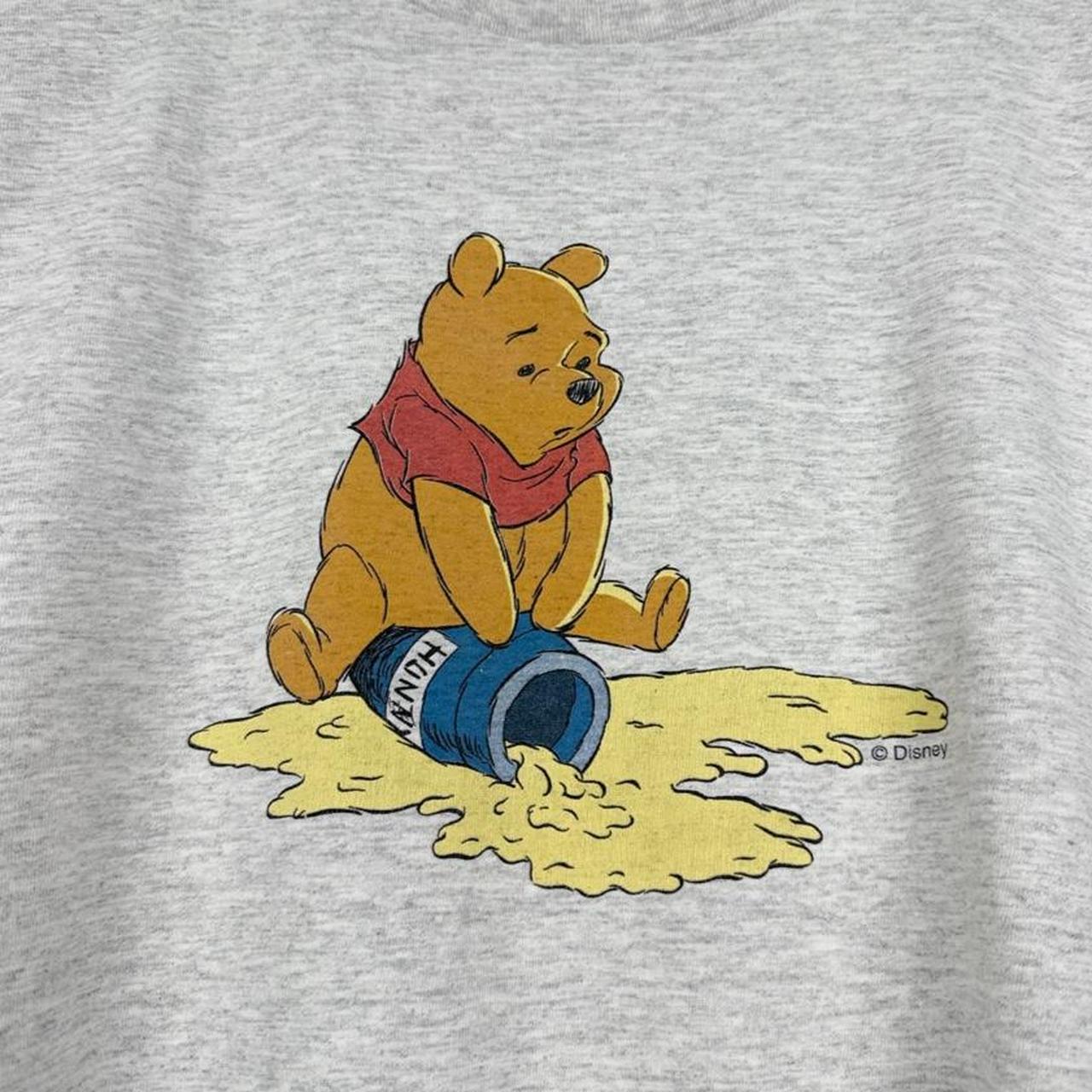 Vintage 90s Winnie the Pooh Spilt Honey Grey T Shirt (M/L)