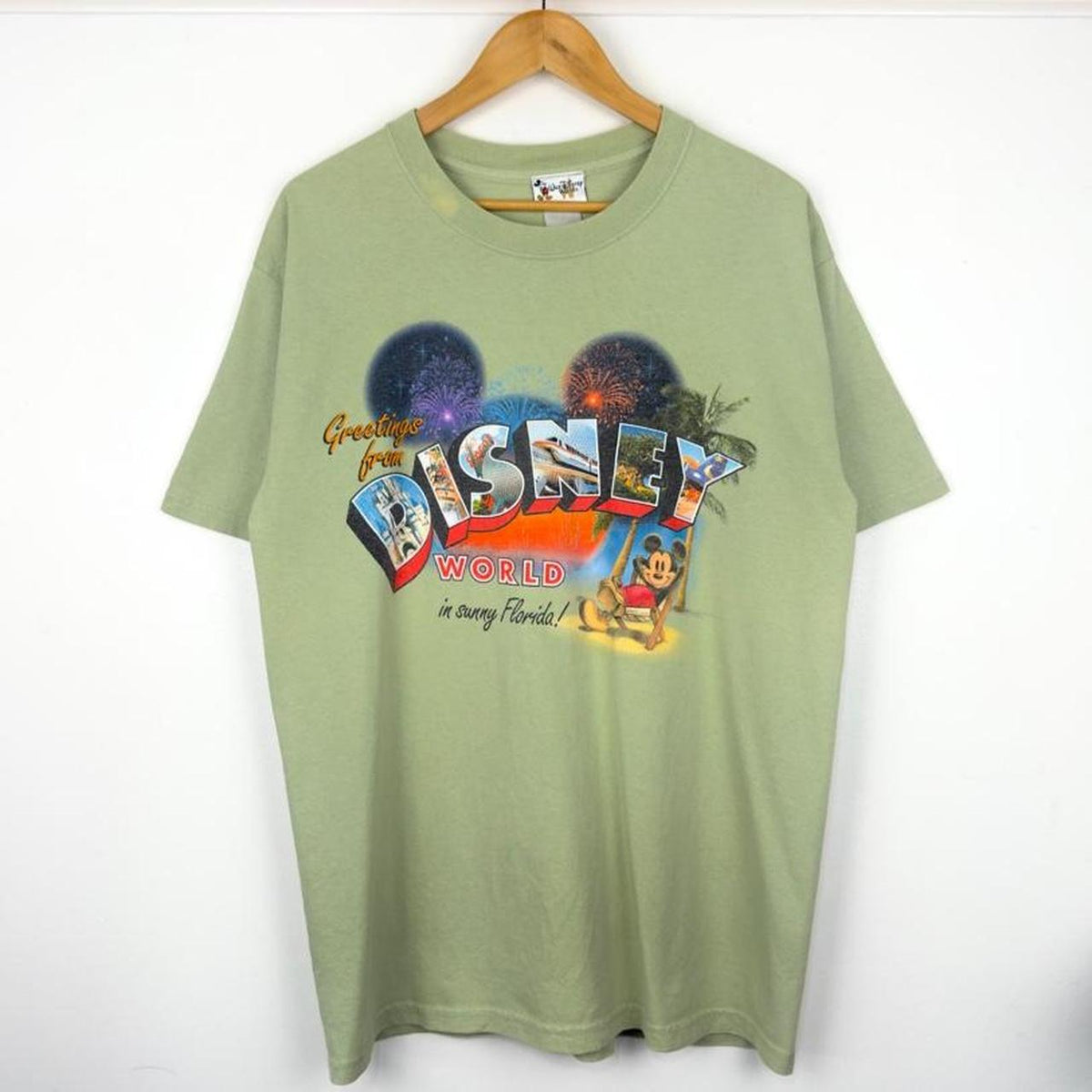 Vintage 00s Walt Disney World Green T Shirt (L)
