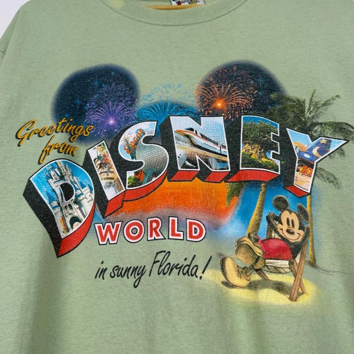 Vintage 00s Walt Disney World Green T Shirt (L)