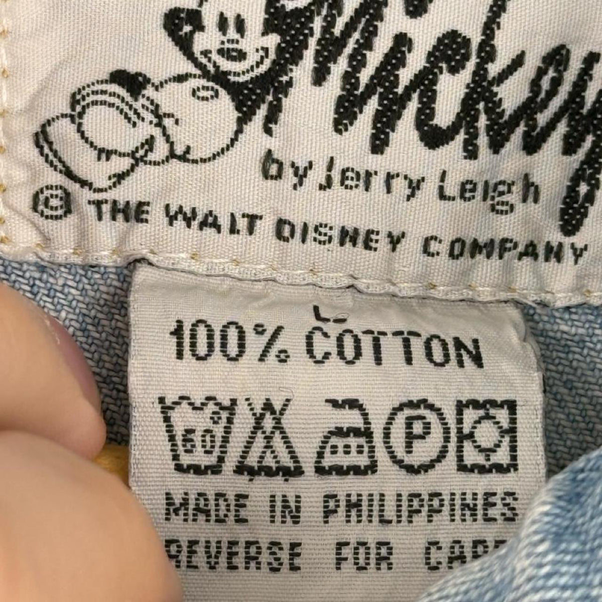 Vintage 90s Mickey Mouse Embroidered Denim Vest ()