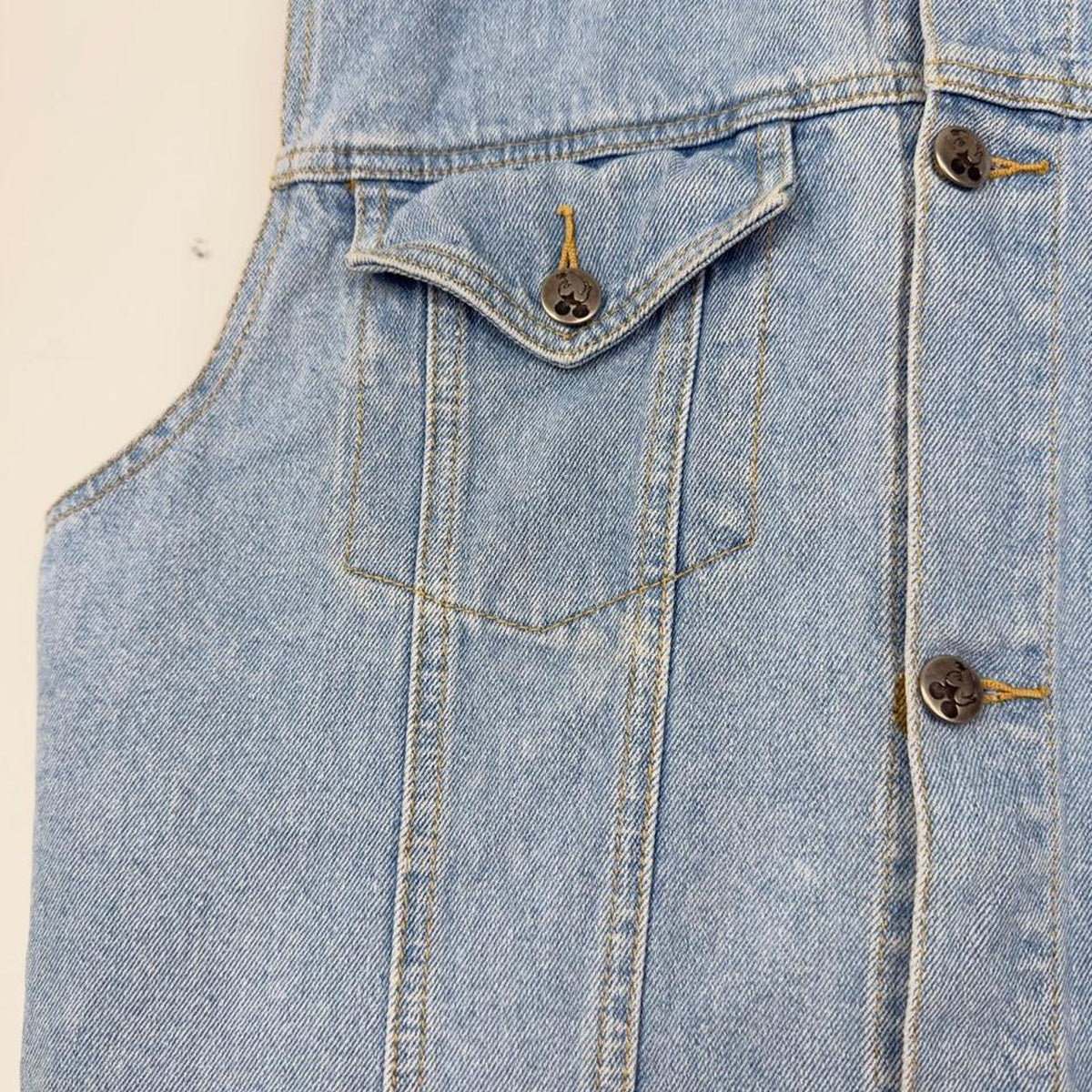 Vintage 90s Mickey Mouse Embroidered Denim Vest ()