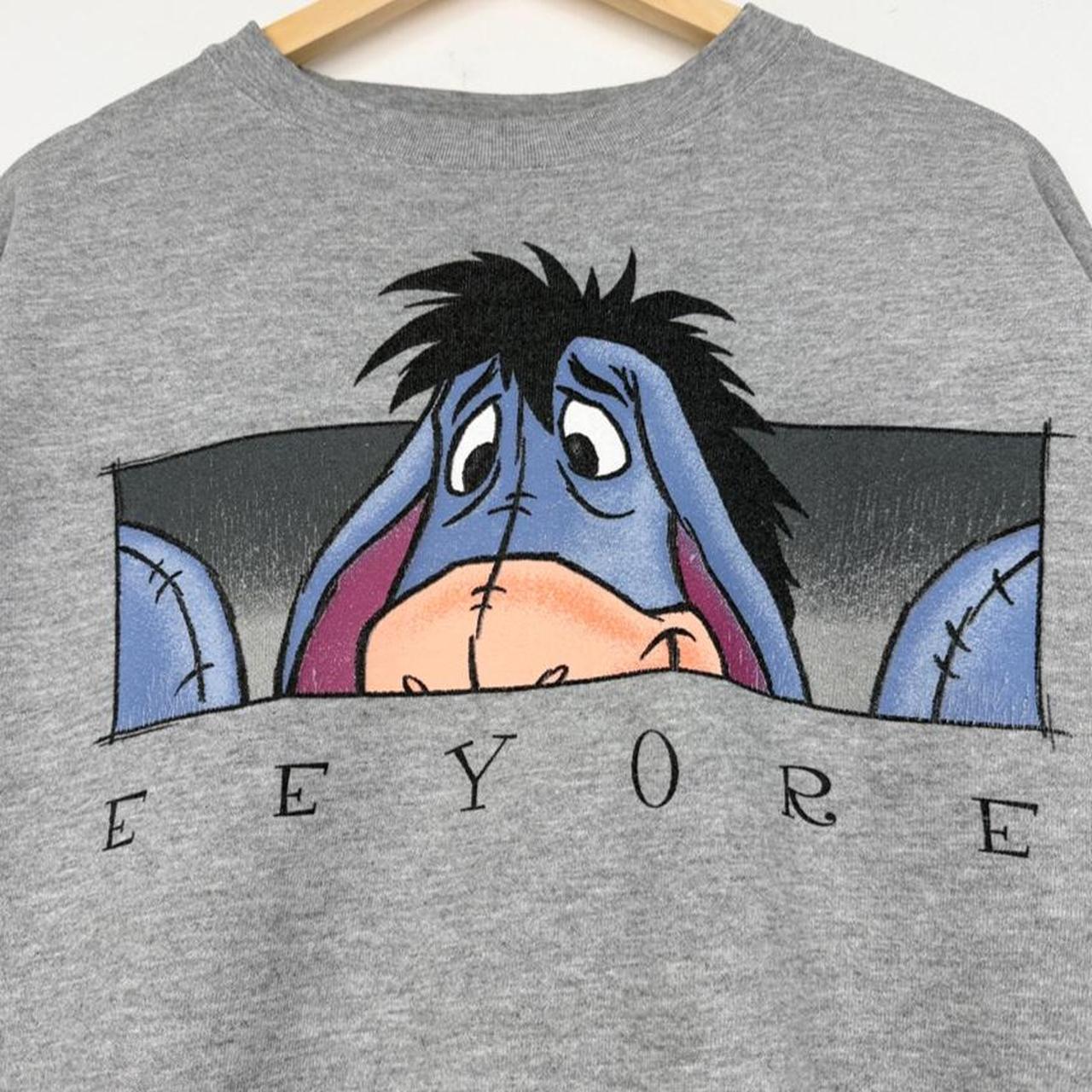 Vintage 90s Eeyore Peek Disney Store Grey Sweatshirt (M)