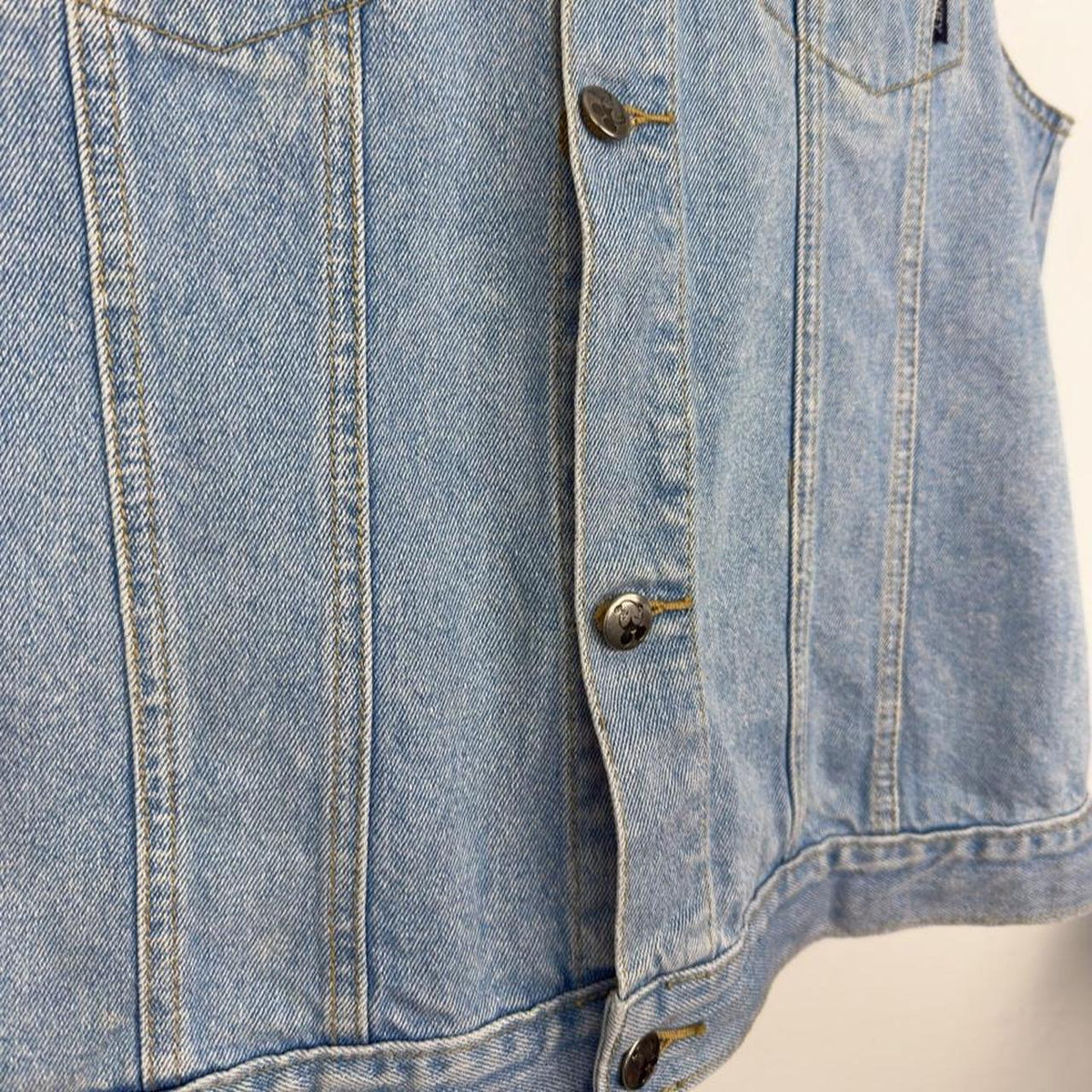 Vintage 90s Mickey Mouse Embroidered Denim Vest ()