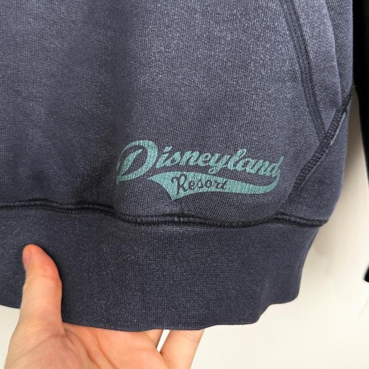 Donald Duck Disneyland Embroidered 2000s Navy Blue Hoodie (S/M)