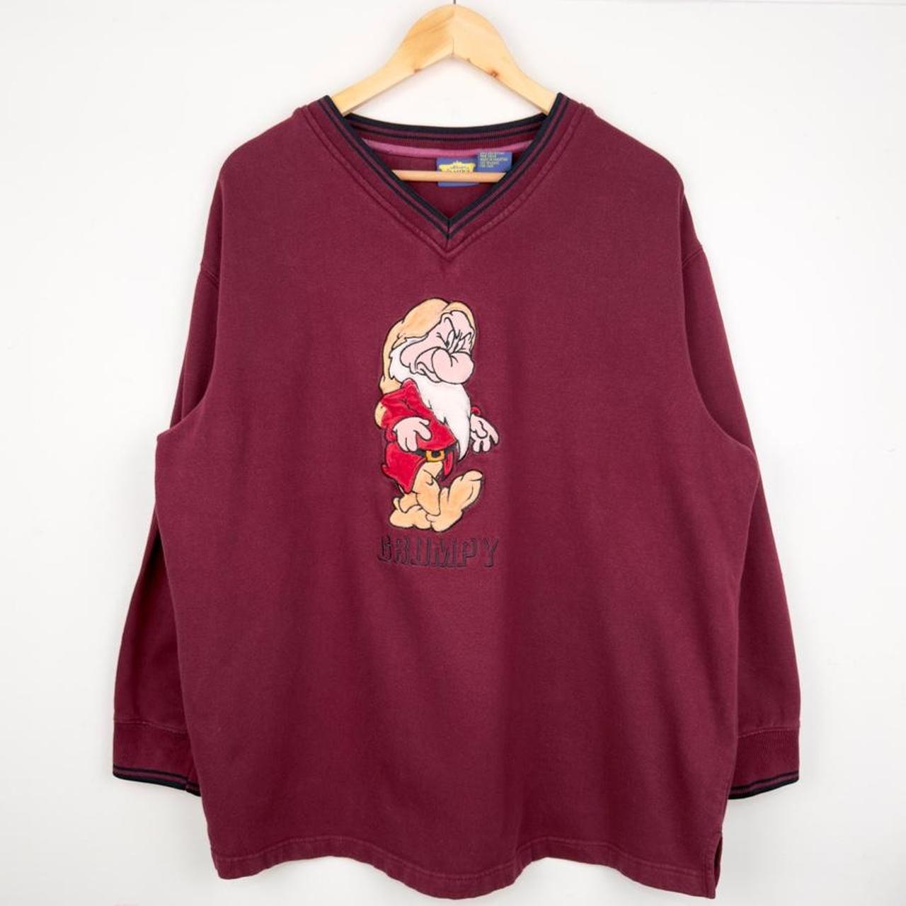 Vintage Grumpy Disney Classics Embroidered Burgundy (L/XL)