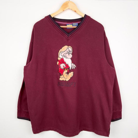 Vintage Grumpy Disney Classics Embroidered Burgundy (L/XL)
