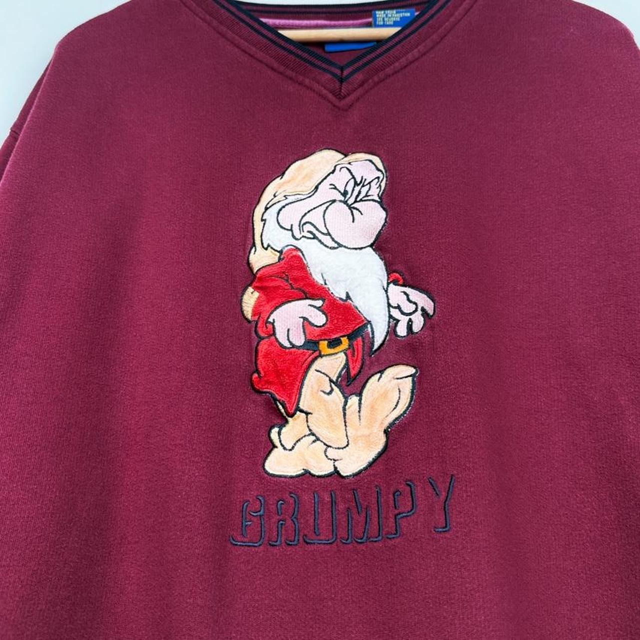 Vintage Grumpy Disney Classics Embroidered Burgundy (L/XL)