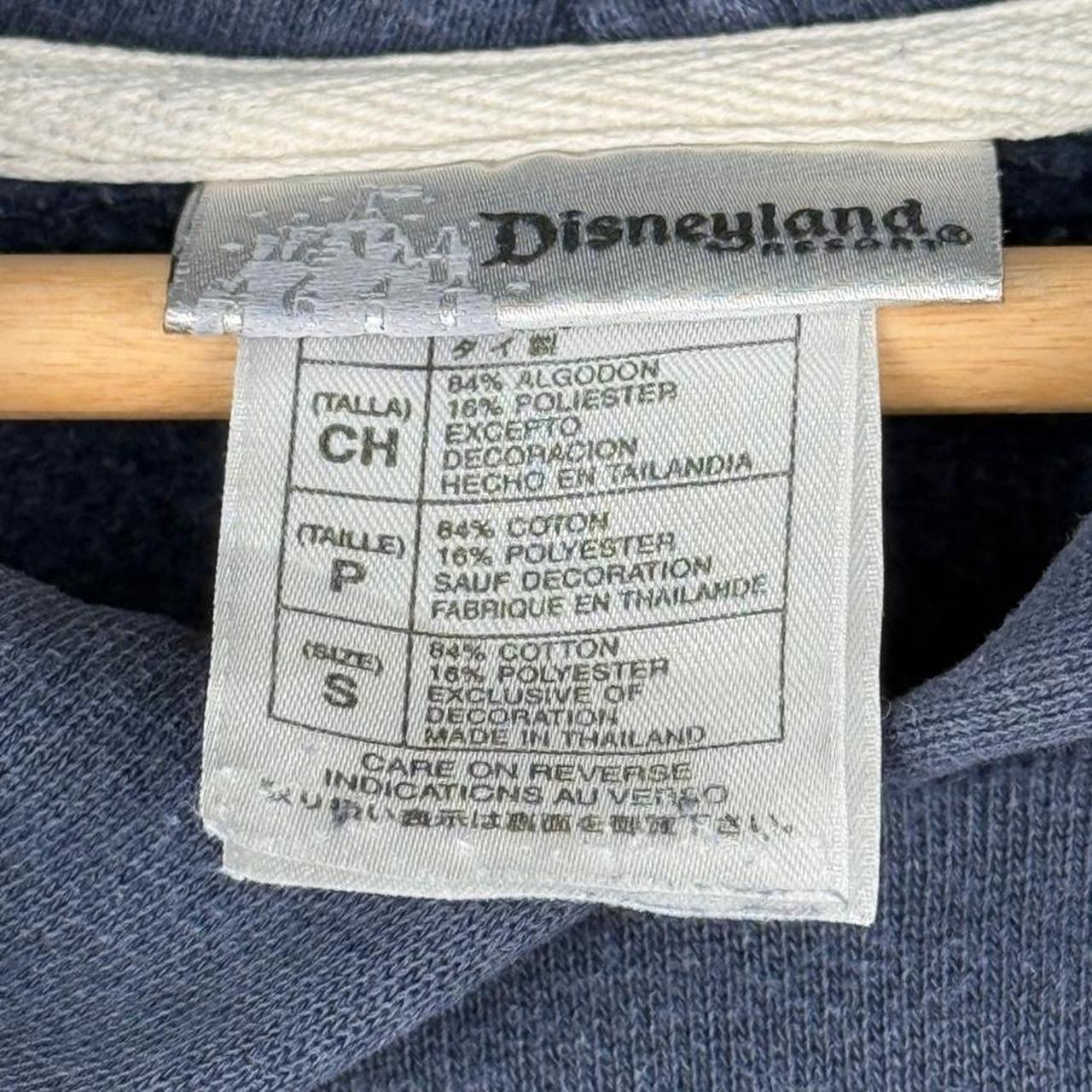 Donald Duck Disneyland Embroidered 2000s Navy Blue Hoodie (S/M)
