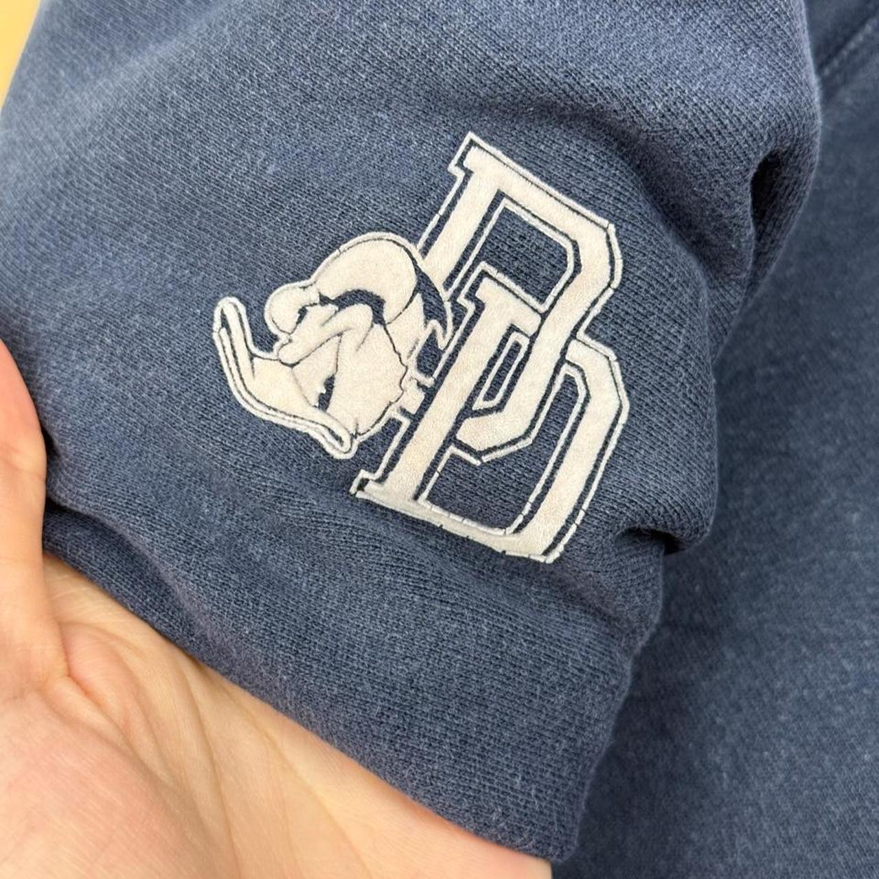 Donald Duck Disneyland Embroidered 2000s Navy Blue Hoodie (S/M)