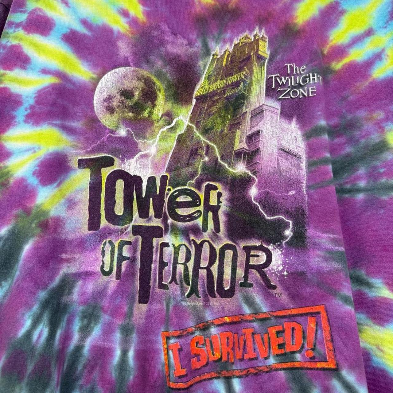 Vintage 00s Tower of Terror I Survived Tie Dye T Shirt (L)
