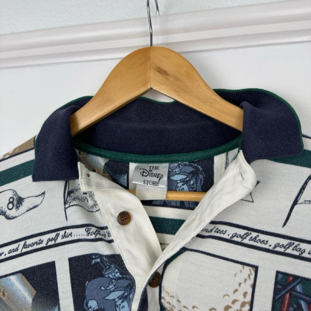 Vintage 90s Pooh & Friends Golf Disney Store Polo Shirt (M)