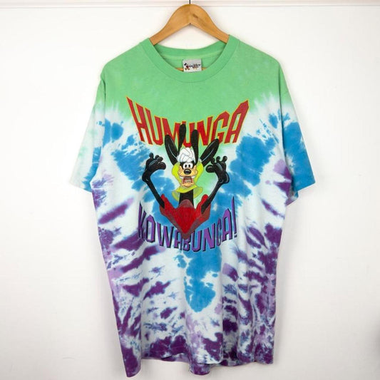 Vintage 00s Humunga Kowabunga Typhoon Lagoon Tie Dye T Shirt (L)