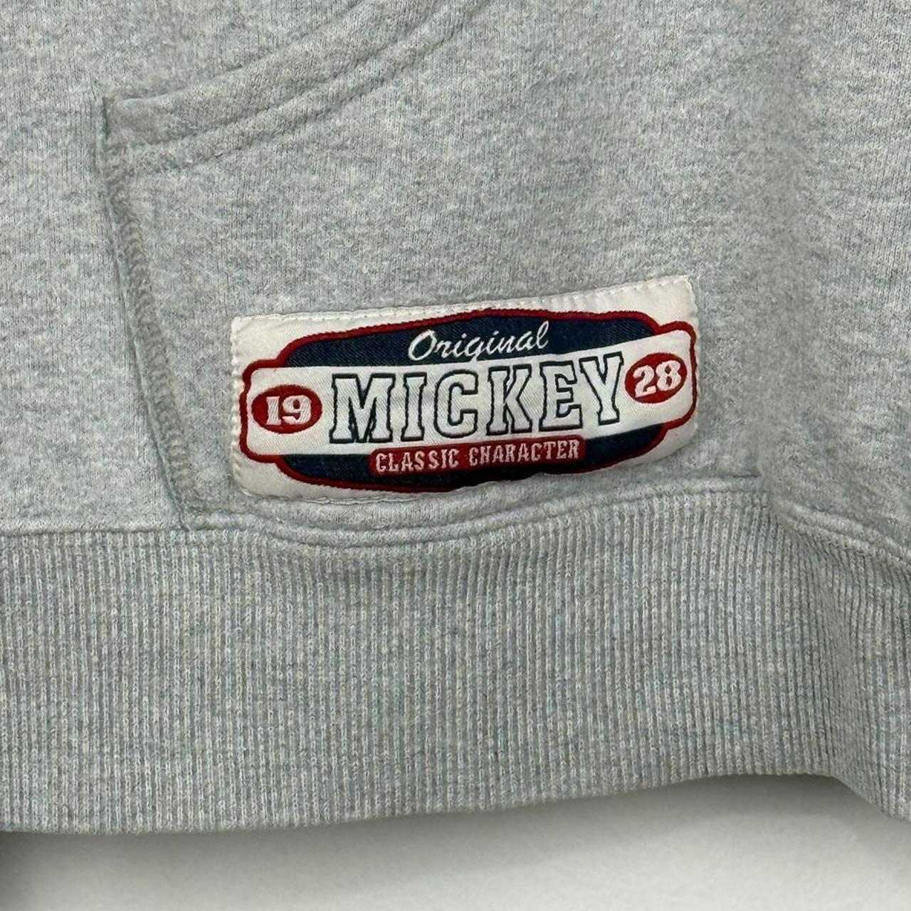 Vintage 00s Mickey Mouse Embroidered Disney Store Grey Hoodie (Boxy M)