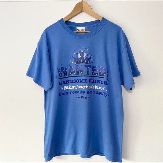 Walt Disney World Wanted Handsome Prince 2000s T Shirt (L)